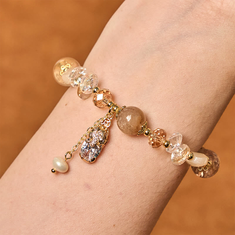 KarmaRipple's Authentic Citrine Green Strawberry Quartz PiXiu Prosperity Bracelet p5