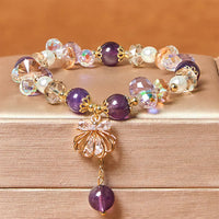 KarmaRipple's Authentic Amethyst Citrine Pearl Shell Peace Bracelet