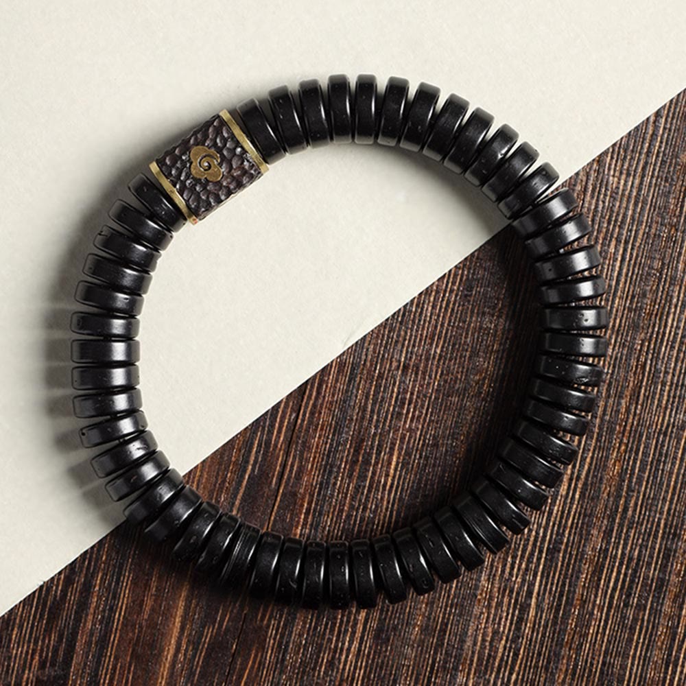 KarmaRipple's Tibetan Coconut Shell Auspicious Clouds Positive Bracelet p3