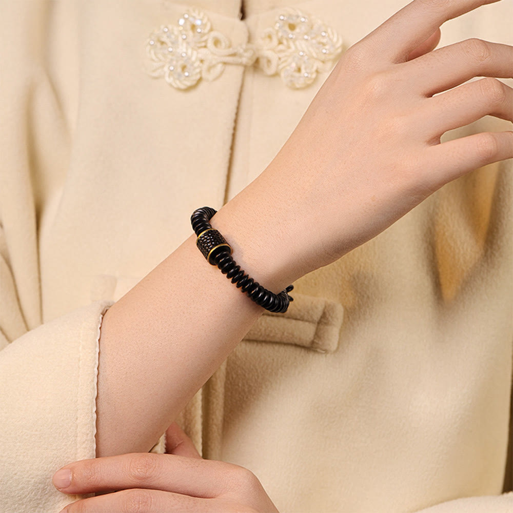 KarmaRipple's Tibetan Coconut Shell Auspicious Clouds Positive Bracelet p14