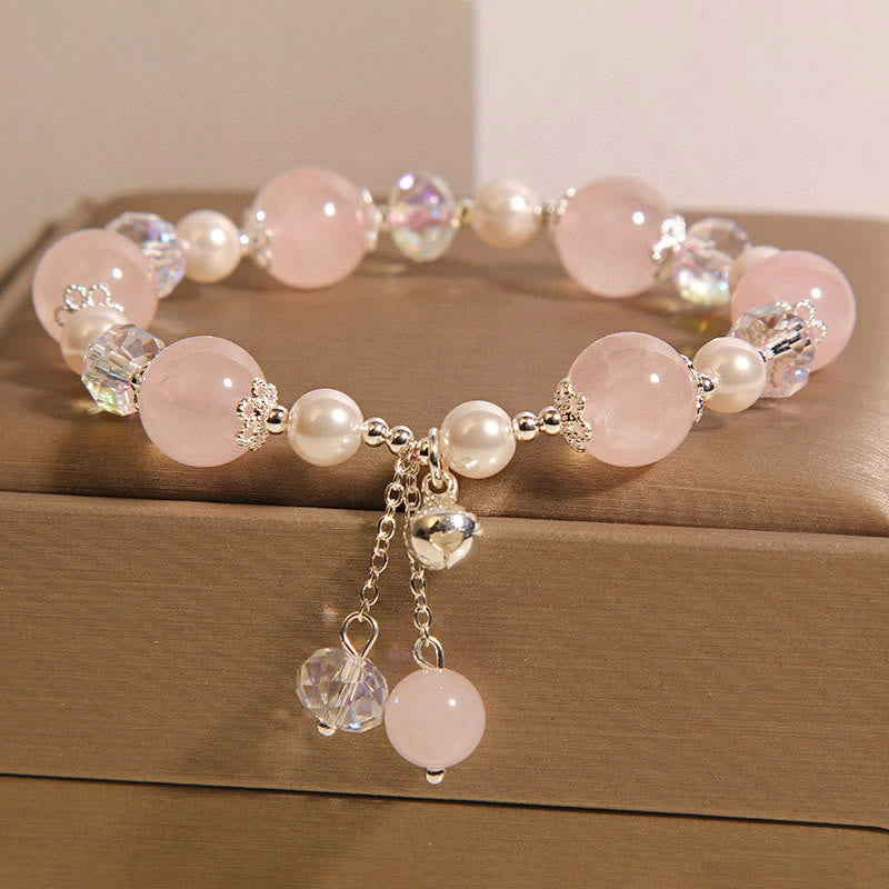 KarmaRipple's Authentic Pink Gemstone Pearl Self-acceptance Bracelet p6