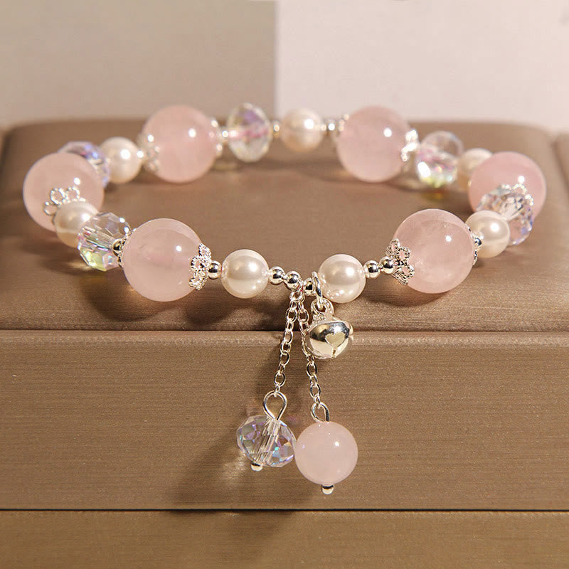 KarmaRipple's Authentic Pink Gemstone Pearl Self-acceptance Bracelet p4