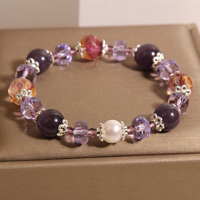 KarmaRipple's Authentic Amethyst Pearl Gemstone'sitive Bracelet p4