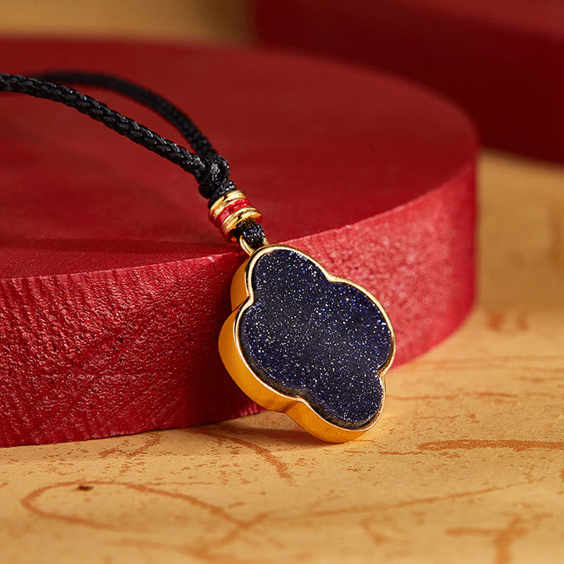 KarmaRipple's 925 Sterling Silver Plum Blossom Cat Four Leaf Clover Blessing Pendant Necklace p4