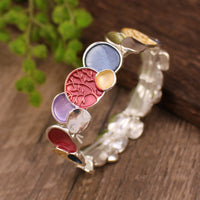 KarmaRipple's The Tree Of Life Round Pattern Unity Alloy Elastic Bracelet Bangle