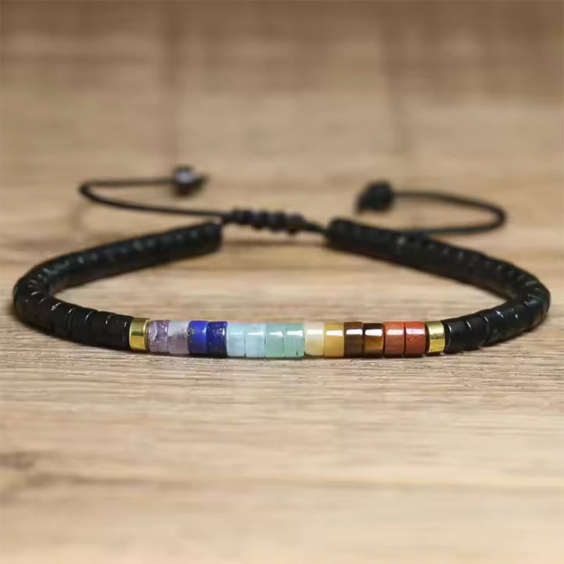 KarmaRipple's Authentic Ivory Gemstone Black Onyx Clarity Spacer Bead Bracelet p11