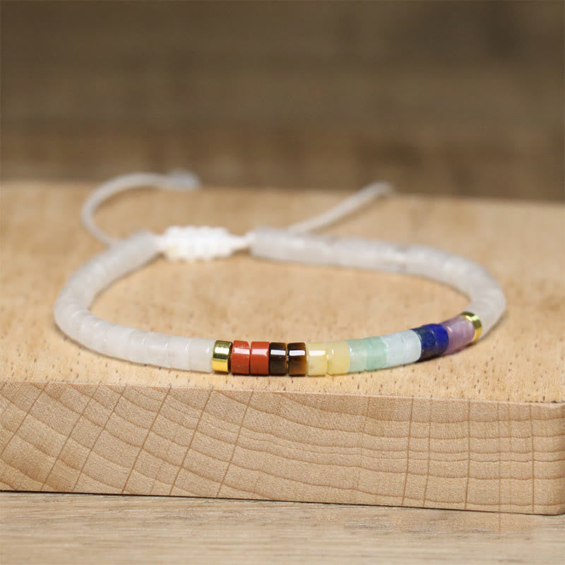 KarmaRipple's Authentic Ivory Gemstone Black Onyx Clarity Spacer Bead Bracelet p4