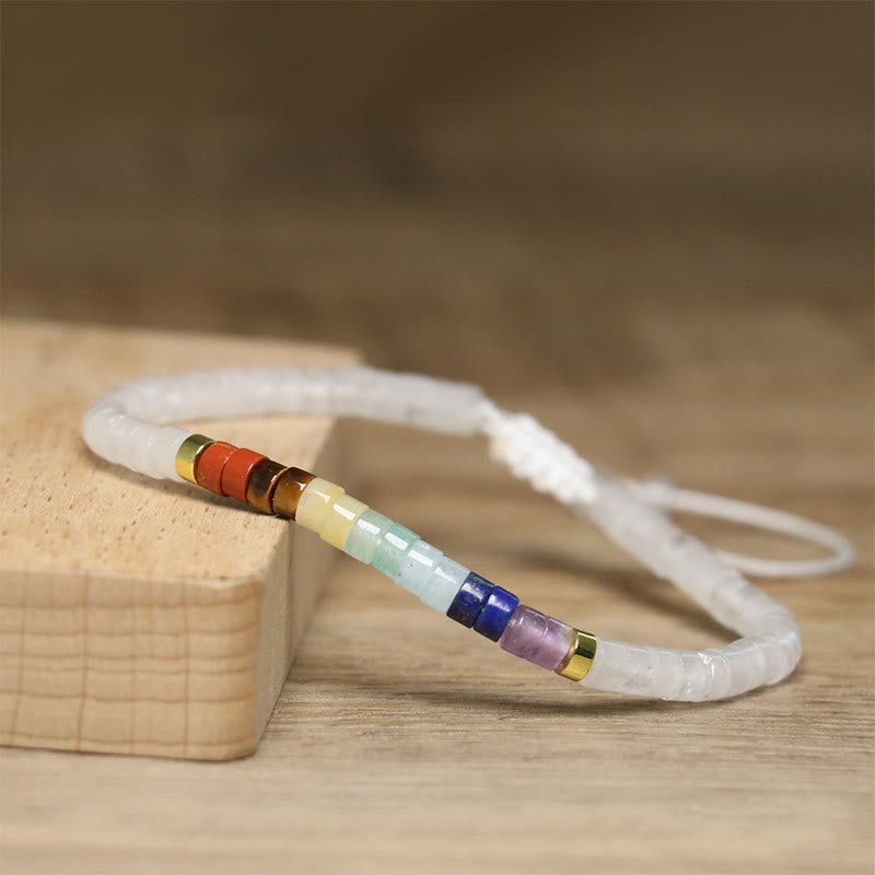 KarmaRipple's Authentic Ivory Gemstone Black Onyx Clarity Spacer Bead Bracelet p3