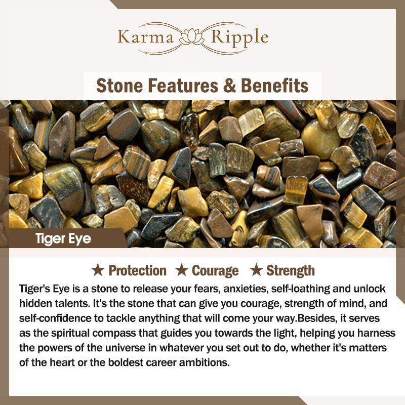 KarmaRipple's Tiger Eye Bamboo Stone Integrity Courage Multi-layer Leather Bracelet p9