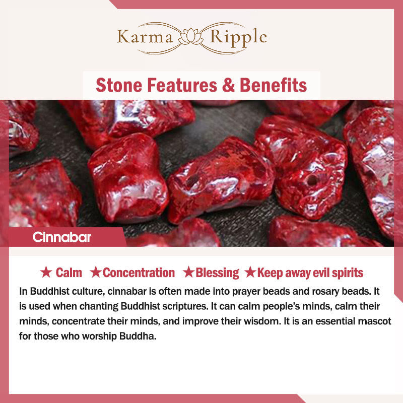 KarmaRipple's One's Fortune Improves Design Patern Authentic Cinnabar Concentration Pendant Necklace p11