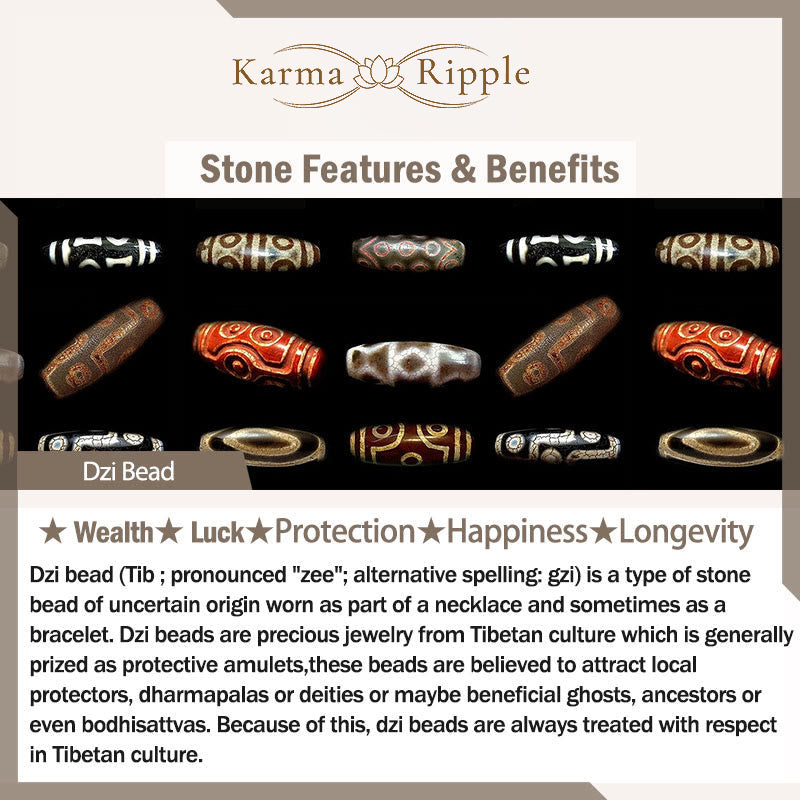 KarmaRipple's 108 Mala Beadwork Bodhi Seed Dzi Bead Keep Away Evil Spirits Bracelet p7