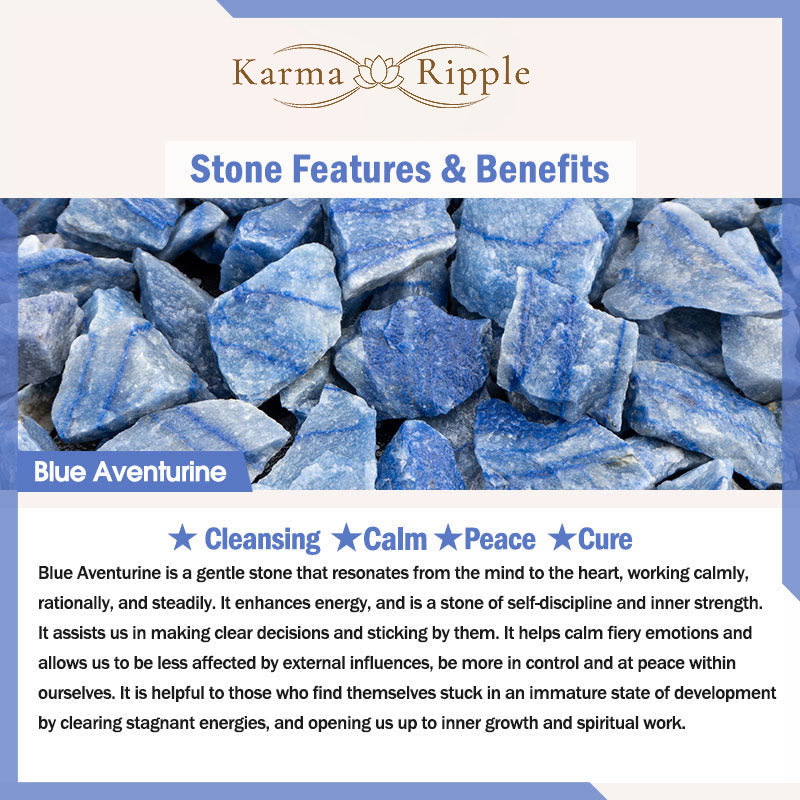 KarmaRipple's Authentic Gemstone Blue Aventurine Balancing Bracelet p11