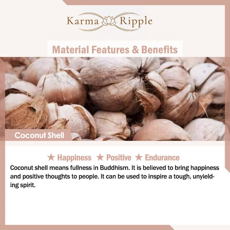 KarmaRipple's Tibetan Coconut Shell Auspicious Clouds Positive Bracelet p7