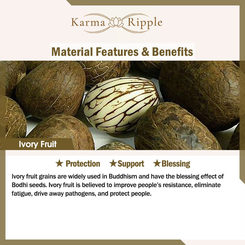 KarmaRipple's Silver Sheen Obsidian Bodhi Seed Ivory Fruit Dancing Lion Protection Bracelet p19