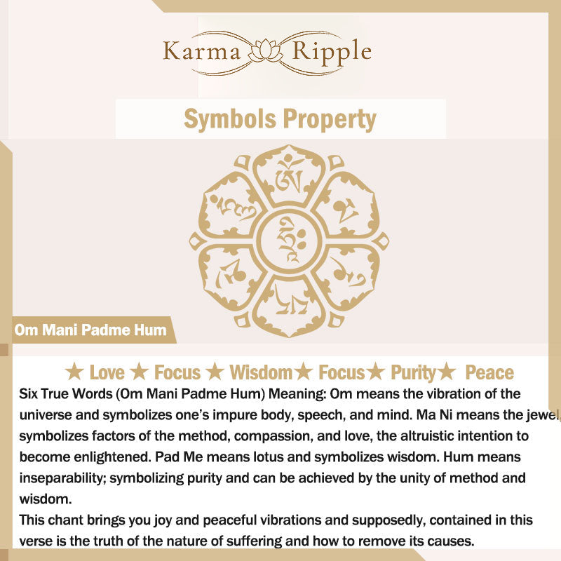KarmaRipple's Tibet 999 Gold Om Mani Padme Hum Engraved Protection?Lucky Bead Bracelet p16