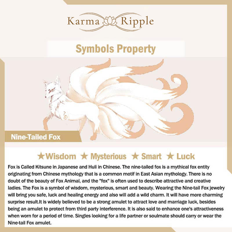 KarmaRipple's Amethyst Strawberry Quartz Ivory Gemstone Nine Tailed Fox Meditation Bracelet p9