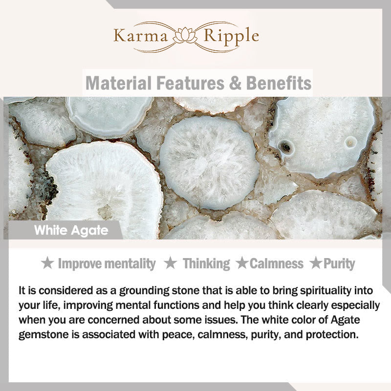 KarmaRipple's Tibetan Various Agate Stone Bronze Protection Triple Wrap Bracelet p20