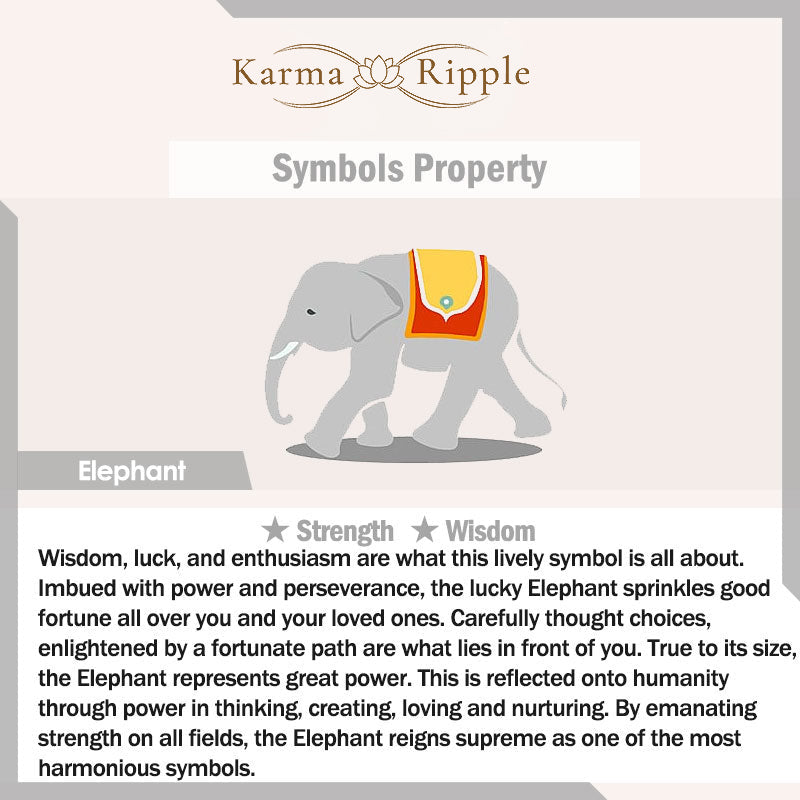 KarmaRipple's Ebony Wood Elephant God of Fortune Buddha Blessing Pendant String Necklace p16