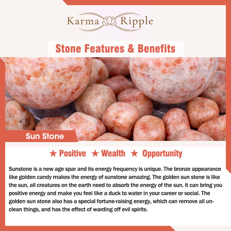 KarmaRipple's Authentic Irregular Shape Stone Gemstone Meditation Balance Bracelet p34