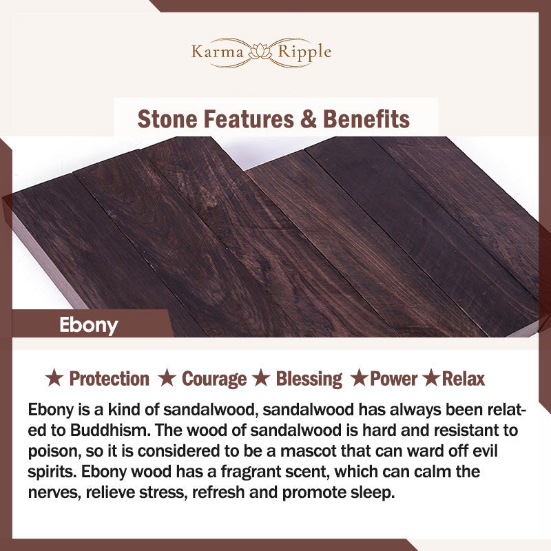 KarmaRipple's Matte Frosted Surface Black Onyx Ebony Protection Bracelet p7