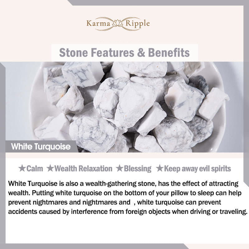 KarmaRipple's Ivory Turquoise Picasso Jasper Green Calcite Blessing Bracelet p9