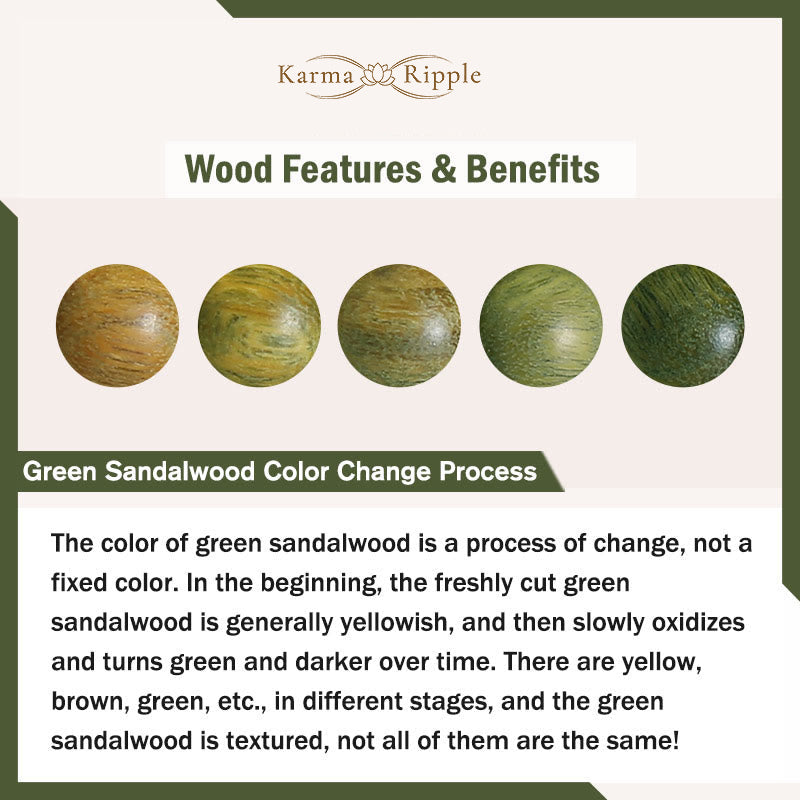 KarmaRipple's Ebony Wood Green Sandalwood Red Sandalwood Lovely Cat Balance Bracelet p12