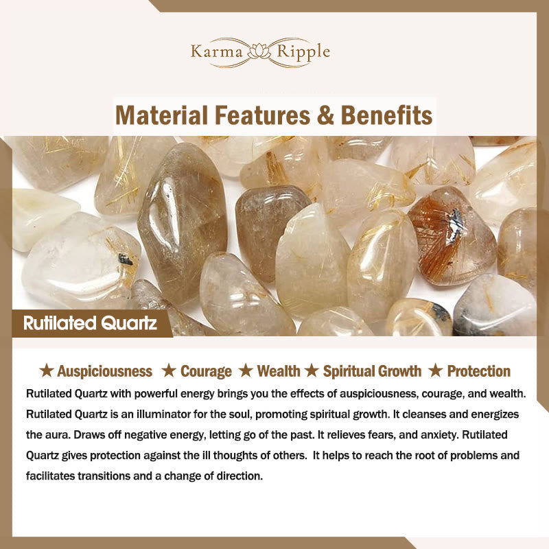 KarmaRipple's Colorful Rutilated Quartz Double Wrap Spiritual Growth Bead Bracelet p8