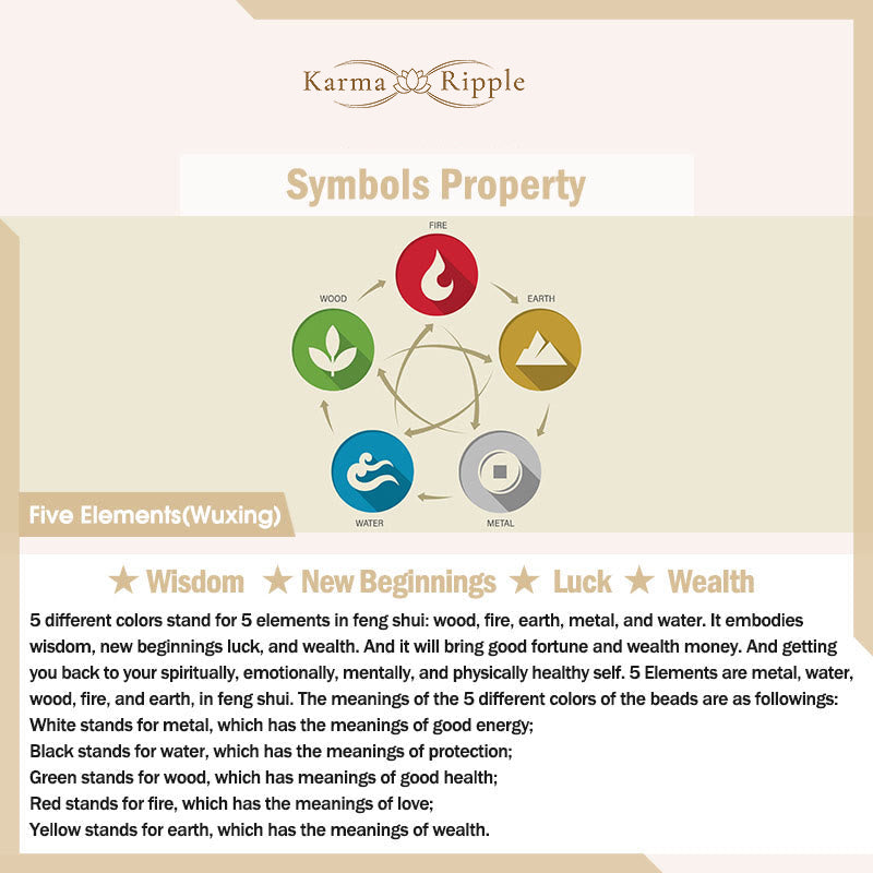 KarmaRipple's Five Elements Gold Swallowing Beast Family Talisman Liuli Glass Bead Fortune Bracelet p13