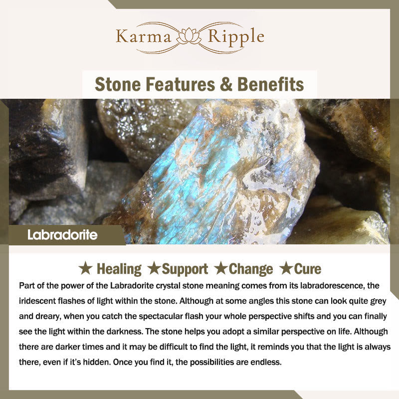 KarmaRipple's Menopause Labradorite Green Aventurine Ivory Moonstone Balancing Bracelet p7