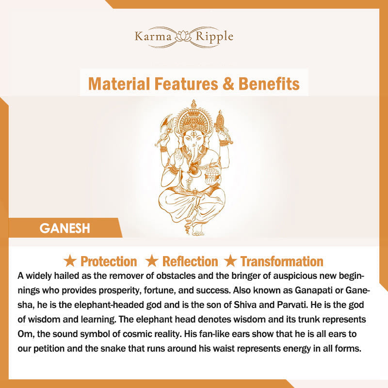 KarmaRipple's Tibetan Ganesh Ganpati Elephant God of Wealth Dorje Vajra Spiritual Power Pendant Necklace p21