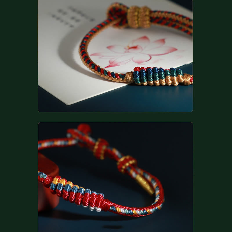 KarmaRipple's Tibetan Handmade Eight Thread Peace Weave Prayer Wheel Woven Protection Bracelet p11