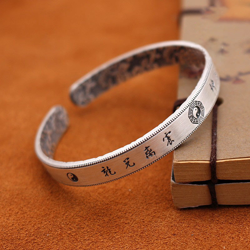 KarmaRipple's 999 Sterling Silver Bagua Yin Yang Balance Bracelet p2