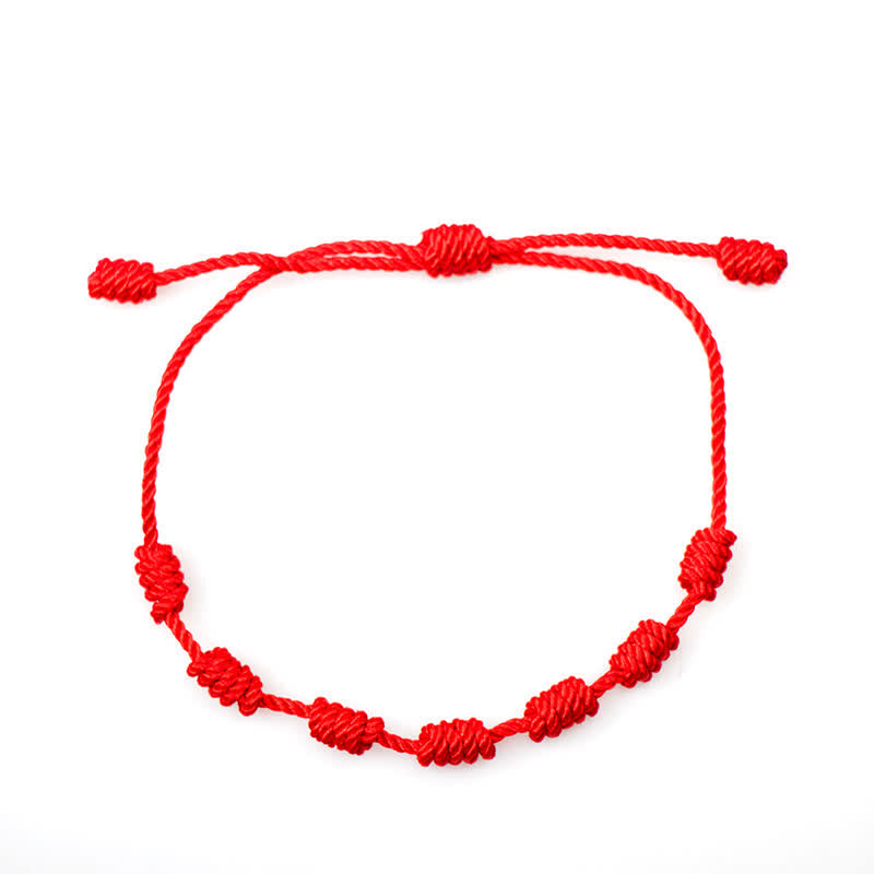 KarmaRipple's 4Pcs Evil Eye Seven Weave Red String Protection Bracelet p12