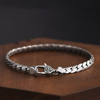 KarmaRipple's Double Dorje Vajra Strength Punk Bronze Chain Bracelet Pendant