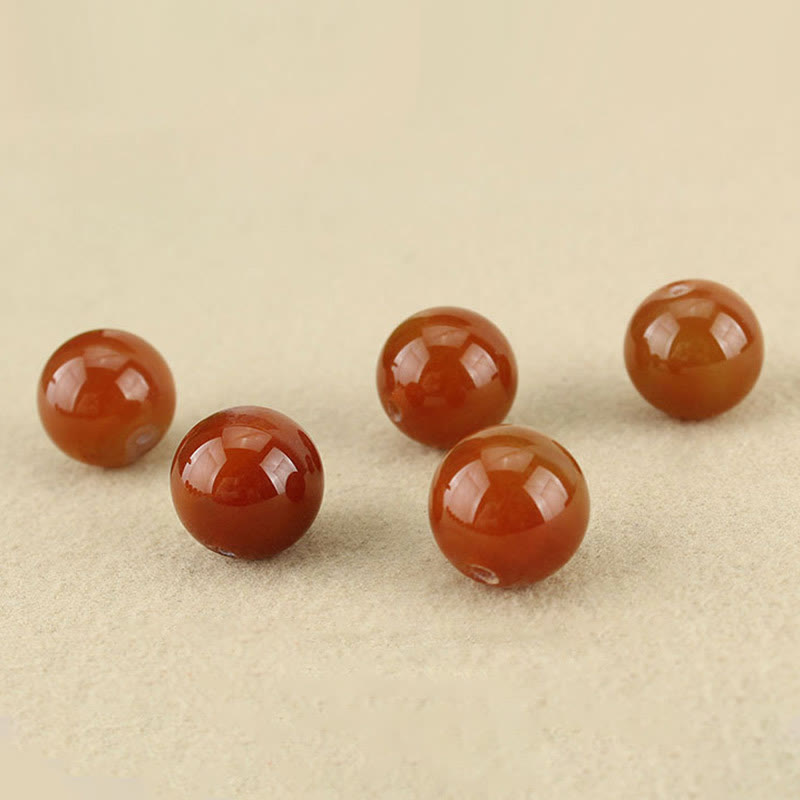 KarmaRipple's Red Agate Green Aventurine Green Bodhi Seed Bead Calm Leather Rope Pendant Necklace p12