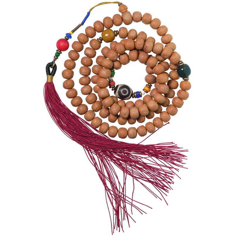 KarmaRipple's 108 Mala Beadwork Bodhi Seed Dzi Bead Peace Tassel Bracelet p14