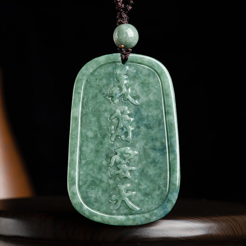 KarmaRipple's Authentic Jade Guan Gong Amulet Wealth Pendant Necklace p8