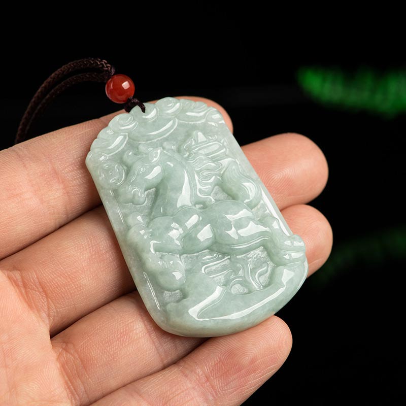 KarmaRipple's Authentic Jade 12 Chinese Zodiac Abundance Amulet Necklace Pendant p14