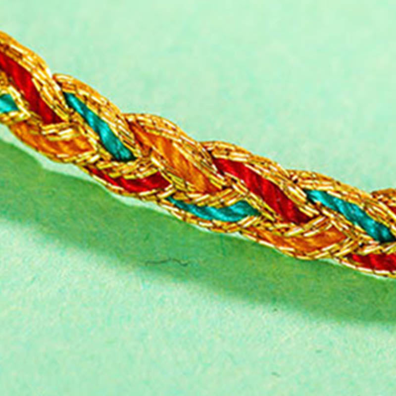 KarmaRipple's Handmade Multicolored Dragon Scale Pattern Braid String Bracelet p7
