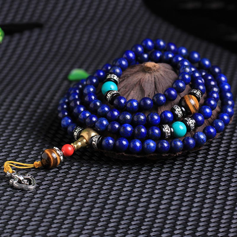 KarmaRipple's 108 Beadwork Lazurite Positive Bracelet Mala p3