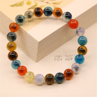 KarmaRipple's Colorful Candy Agate Balancing Strength Bead Bracelet