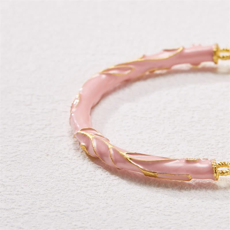 KarmaRipple's Sun Stone Golden Silk Jade Lily of the Valley Talisman Positive Bracelet Bangle p12