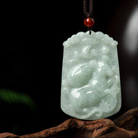 KarmaRipple's Authentic Jade 12 Chinese Zodiac Abundance Amulet Necklace Pendant