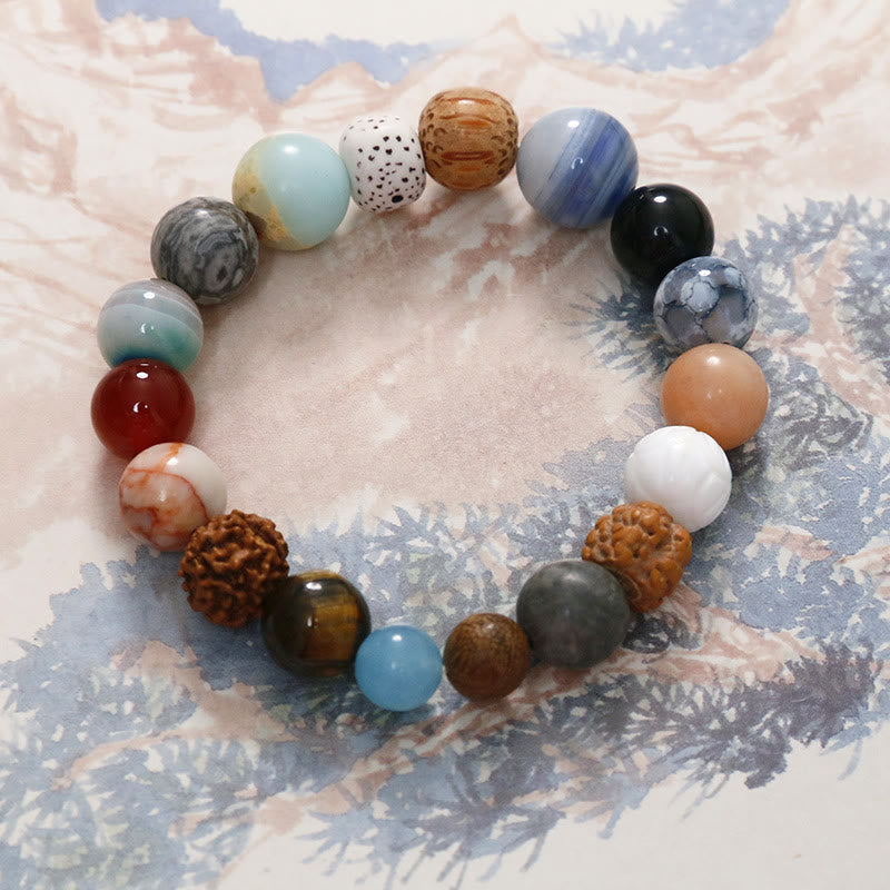 KarmaRipple's Authentic Bodhi Seed Gemstone Stone Agate Keep Away Evil Spirits Bracelet p4