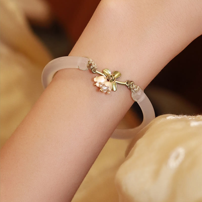 KarmaRipple's Lily of the Valley Flower Happiness Strength Bracelet Bangle p3