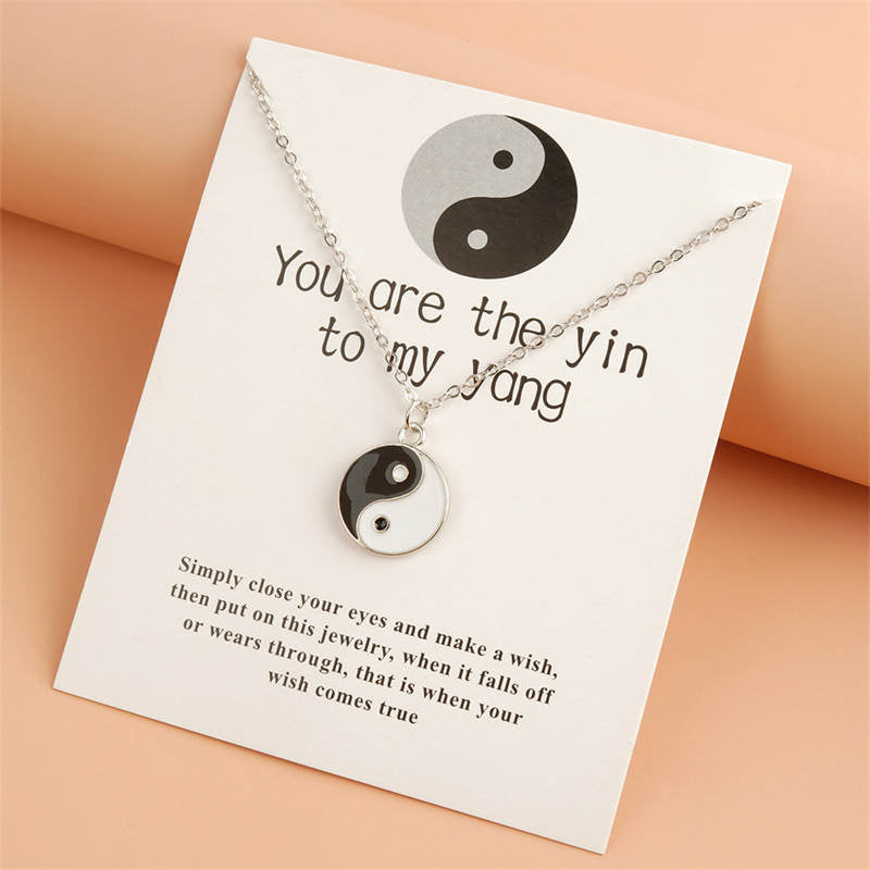 KarmaRipple's 2Pcs Yin Yang Balance Balance Pendant Necklace p7