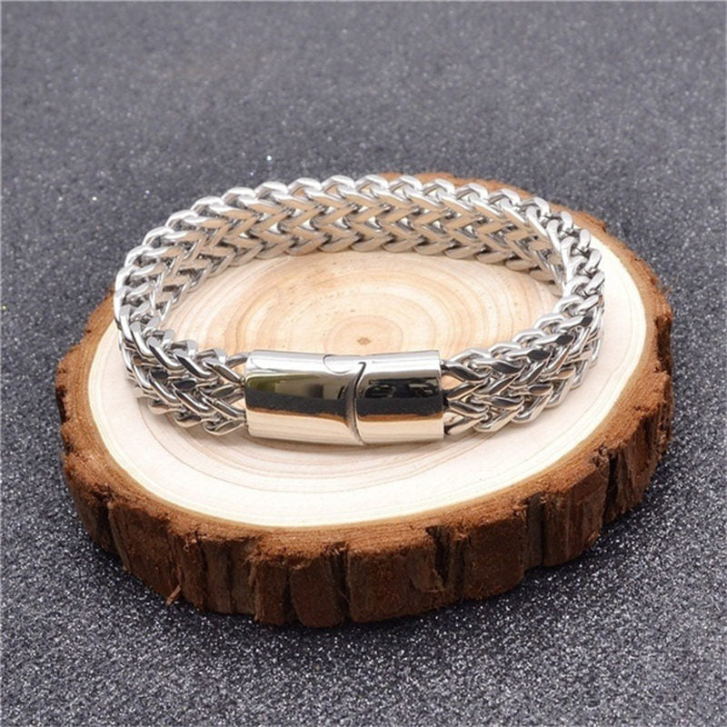 KarmaRipple's Fish Scale Magnetic Buckle Titanium Steel Balance Bracelet Bangle p6