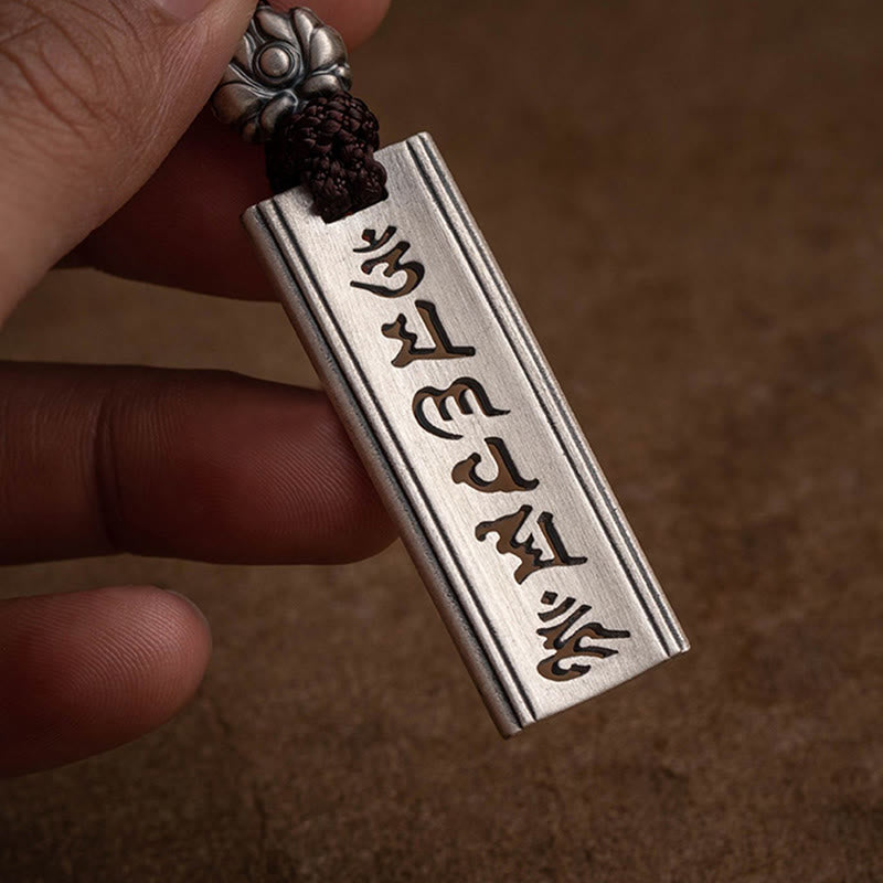 KarmaRipple's 999 Sterling Silver Om Mani Padme Hum Engraved Lotus Wisdom Pendant Necklace p11