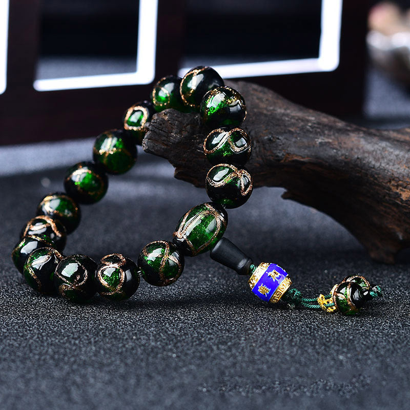 KarmaRipple's Tibetan Dragon Vein Agate Balancing Bracelet p7