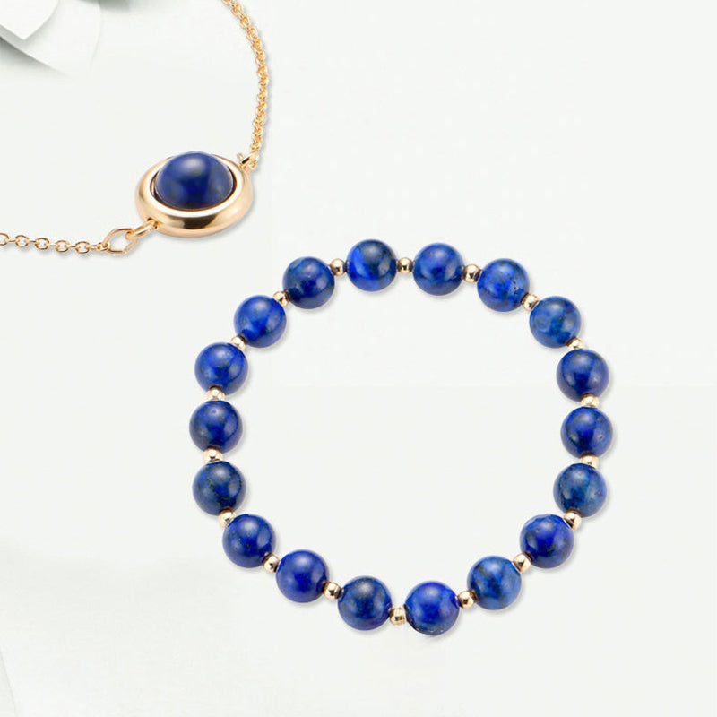 KarmaRipple's Sun Stone Strawberry Quartz Gemstone'sitive Bracelet p42